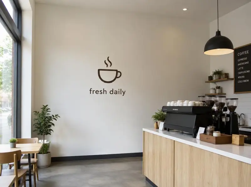 Coffee shop logo + tagline