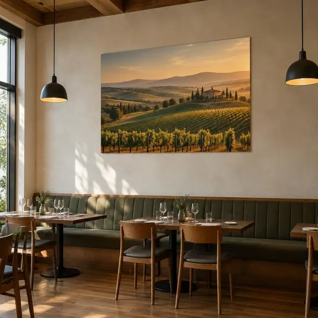 Wall mural for restaurants